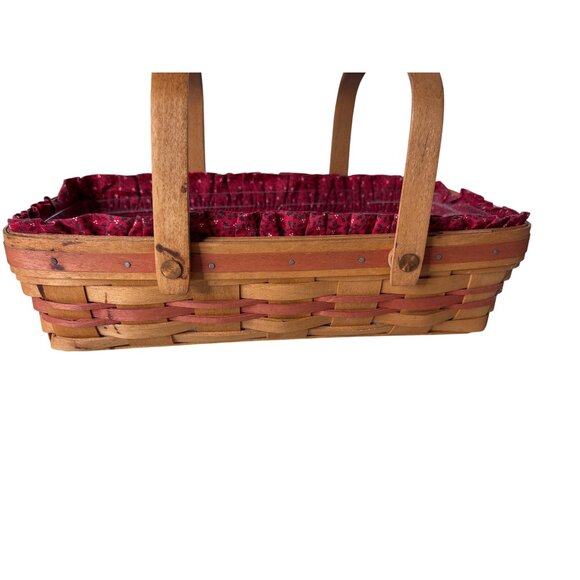 Vintage 1991 Longaberger Rectangle Basket with Double Swing Handles - Picture 4 of 13